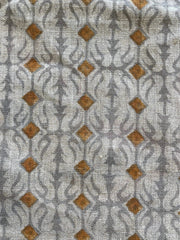 Auraflax Block Print Handloom Linen Fabric